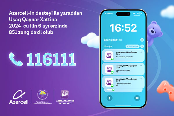 &nbsp;&ldquo;Uşaq Qaynar Xətti&rdquo;nə son altı ayda 851 müraciət daxil olub